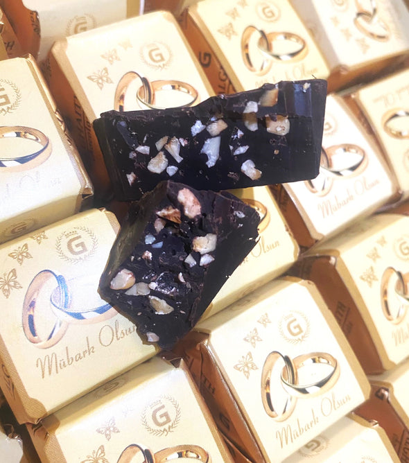 Chocolate ringen gevuld met hazelnoot (Dark)