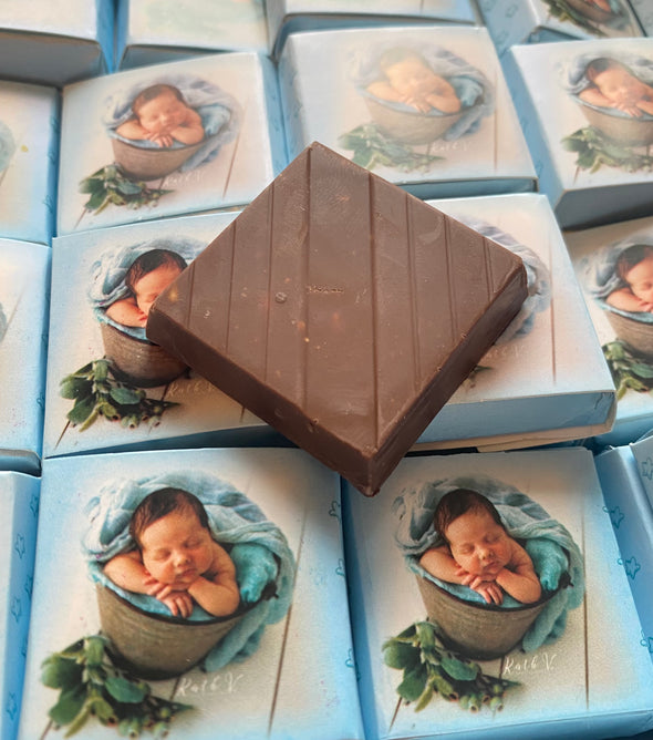 Chocolate Baby blauw met Hazelnoot