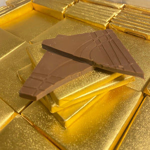 Chocolate decoratie vierkant goud