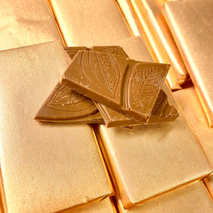 Chocolate decoratie rechthoekig goud